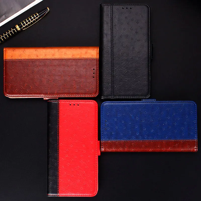 case for xiaomi mi 9 mi9 Luxury Ostrich Leather Stand fashion phone coque for xiaomi mi 9 case funda Flip cover capa