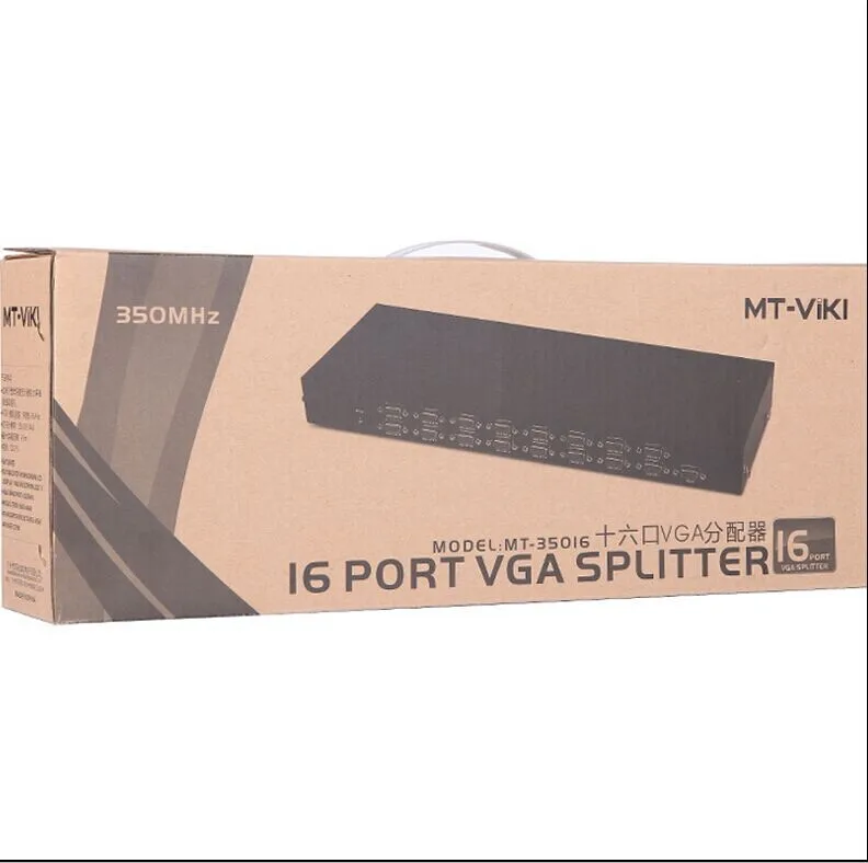 16 портов VGA сплиттер 1x16 350MHz 1920x1440 широкий экран видео каскад 45 м MT-35016