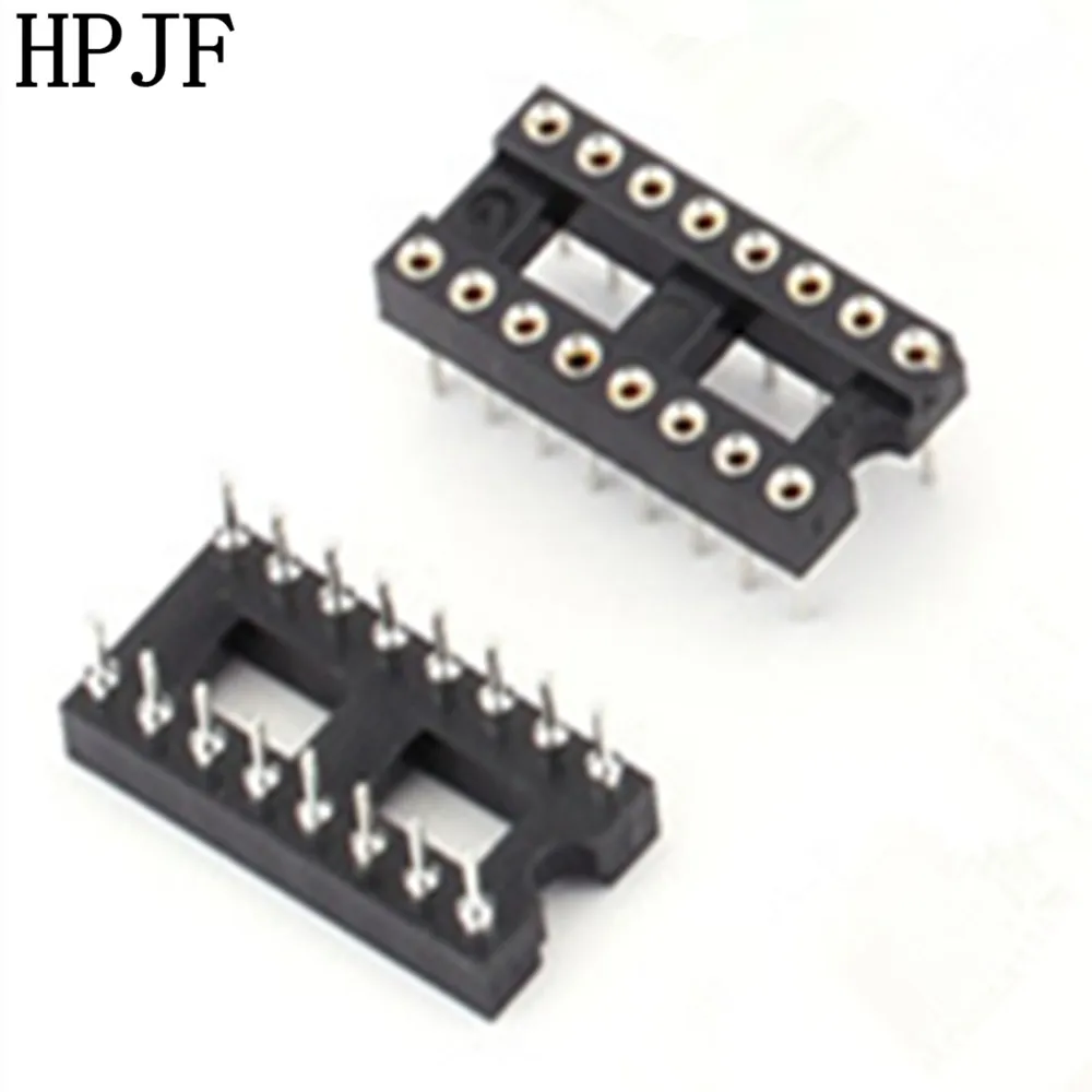 10PCS 16 Pin Round DIP IC Socket Adapter 16Pin Pitch 2.54mm Connector ...