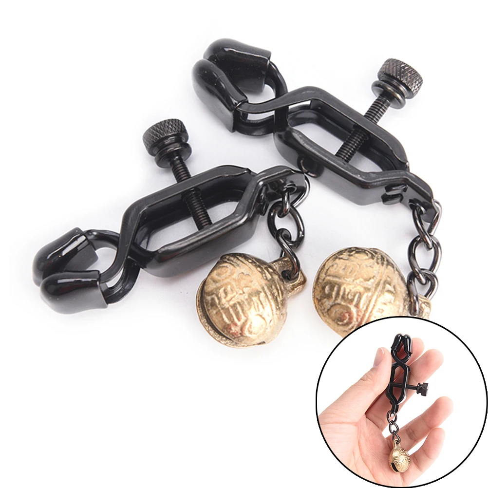 Stainless Steel Labia Clitoris Nipple Clamps Black Metal Chain Bdsm Bondage clip For Women Body Jewelry Accessories| |