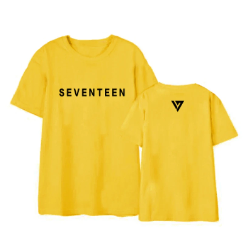 Mainlead KPOP футболка Seventeen со стразами повседневные футболки с надписью для