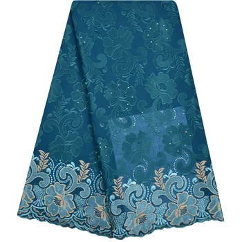 

2018 African Swiss Voile Lace Men/Women Dress High quality French Stones Swiss Voile Laces in Switzerland A1195