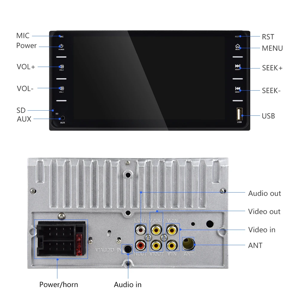 Podofo 2 Din Car Radio Universal Car Multimedia player 7'' Autoradio Mirror link Bluetooth Audio Radio Stereo For Toyota Corolla Podofo 2 Din Car Radio Universal Car Multimedia player 7'' Autoradio Mirror link Bluetooth Audio Radio Stereo For Toyota Corolla
