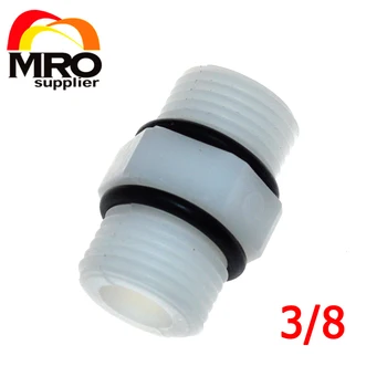 

3/8" BSP Male Thread nipple Joint Connection Fittings with Sealing Washer High Quality Plastic ST050B