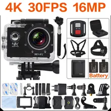 Ultra HD 4 К действий Камеры wi-fi Видеокамеры 16MP 170 go кулачок sj pro 4 К deportiva 2 дюймов f60 Водонепроницаемая Камера Спорта 1080 P 60fps