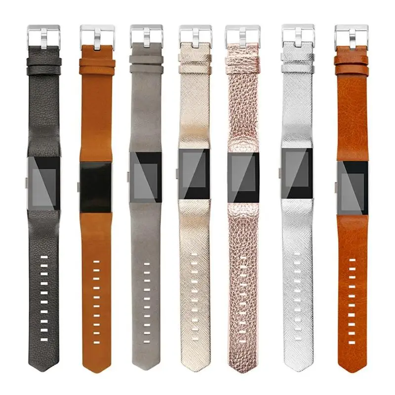 

Leather Replacement Watch Band Bracelet Wrist Strap Belt for Fitbit Charge 2 Smart Watch Rubber Watchband Colorful Accessory