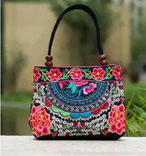 Preis-förderung Frauen handtasche! New nizza Gestickter Dame taschen nationalen trend handtasche bestickt stickerei Dame tragetasche