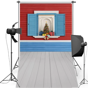 

MEHOFOTO Red Wall New Fabric Flannel Photography Background Merry Christmas Backdrop Vinyl For Family photo studio ST470