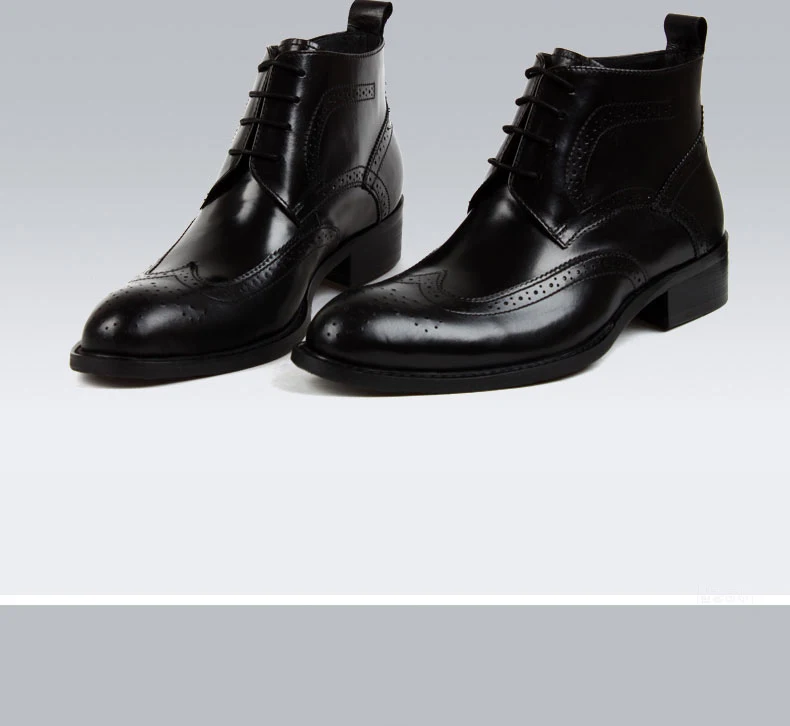 Генрих 2018 новые модные туфли из натуральной кожи Мужские ботинки ретро Повседневное Для мужчин ботильоны из коровьей кожи мужская кожаная