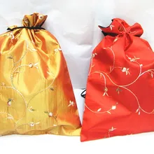 Элегантная вышивка фрукты маленькие портативные сумки для обуви детская дорожная сумка складной шнурок многоразовые атласные Пылезащитная сумка 10 шт