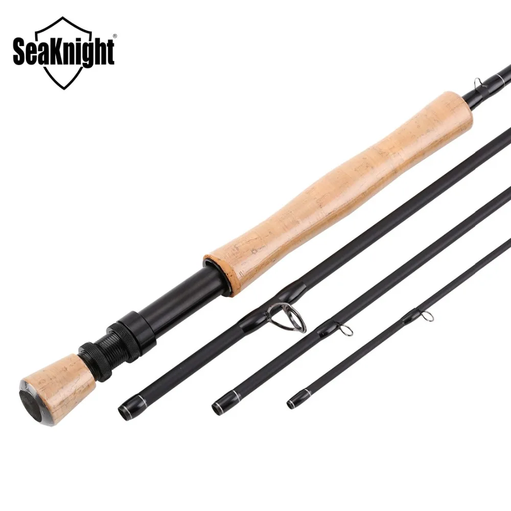SeaKnight MAXWAY 1PC Classic 7/8# 2.7M Fly Fishing Rod Fast Action Carbon Cork Hard Super Light 119g 4 Sections Pole Tackle | Спорт и