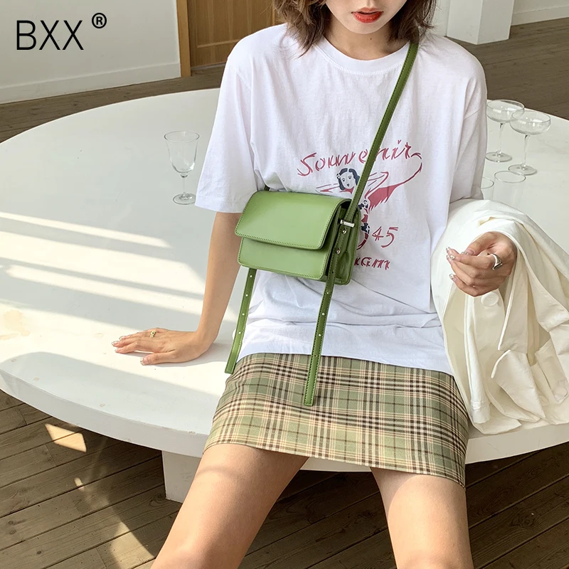 

[BXX] Women's Single Shoulder Crossbody Bag All-match Flap Crocodile Grain Package 2020 Summer Fashion PU Leather Bag HF973