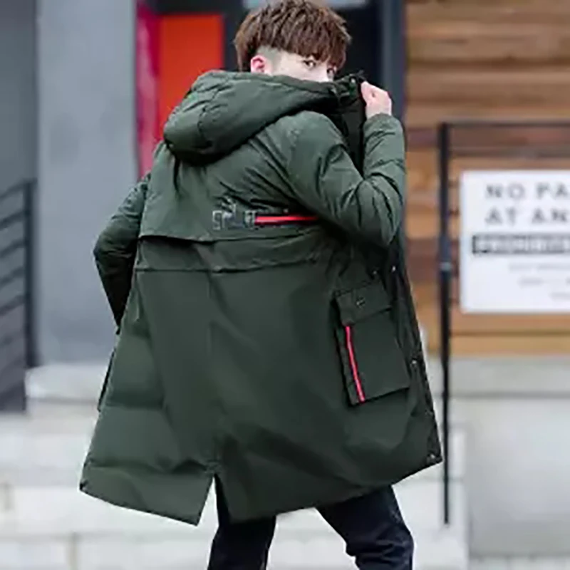 

2019 New arrival winter long jacket cotton thick male high quality Casual fashion parkas cotton coat men brand clothing
