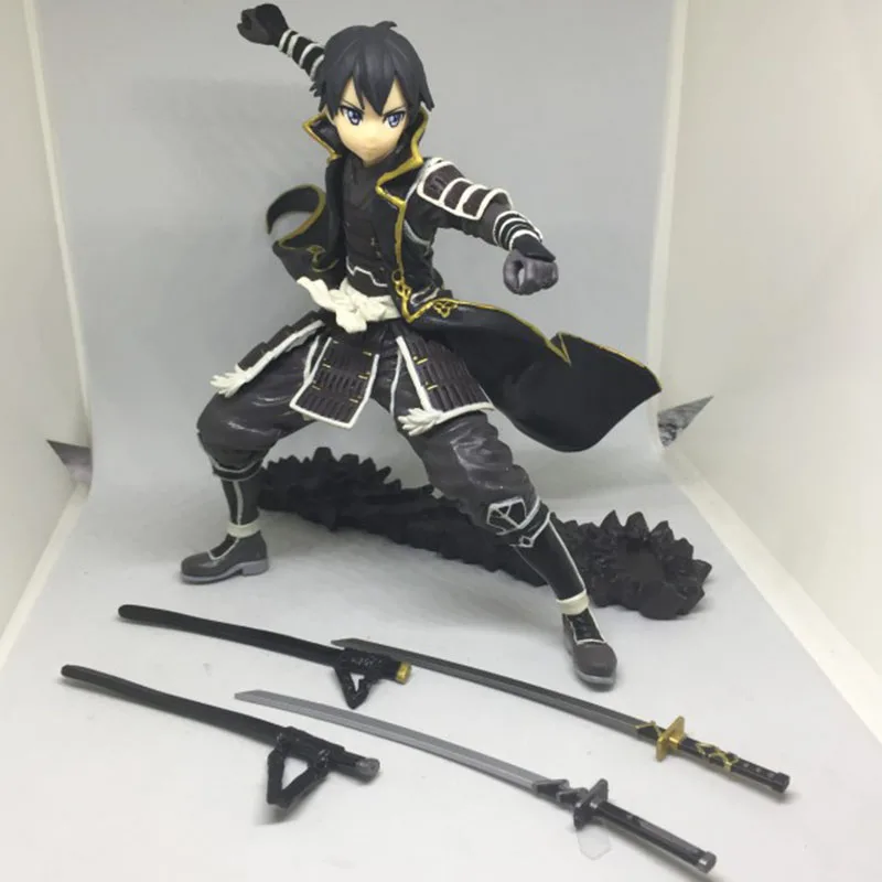 Меч книги по искусству Интернет Kirito Goukai черная одежда Kirigaya Kazuto ПВХ фигурку Коллекционная для детей игрушечные лошадки Brinquedos