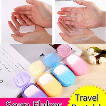 5 Коробки/lot(20 шт./кор.) удобный мытье рук Ванна мыльные хлопья Путешествие Портативный Ароматические кусковое листовое коробка для вспенивания Бумага GYH