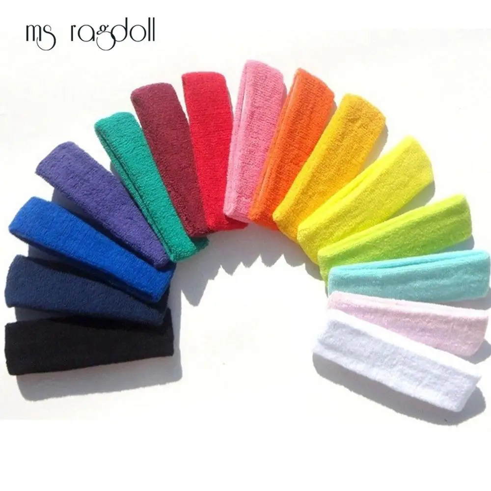 Simple Style Headwear Lady Cotton Absorb Sweat Yoga Elastic Headband Popular Women Candy Color Sport Hair Band | Спорт и развлечения