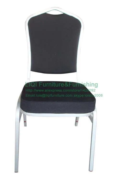 Качественные дешевые крепкие штабелируемые черные металлические гостиничные стулья LQ-T1030B