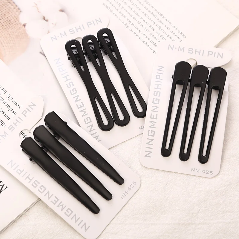

AIKELINA 3Pcs/Card Headwear For Women Hair Clips Barrettes Matte Black Color Hairpins Hair Claws Hair Styling Tools New Fashion
