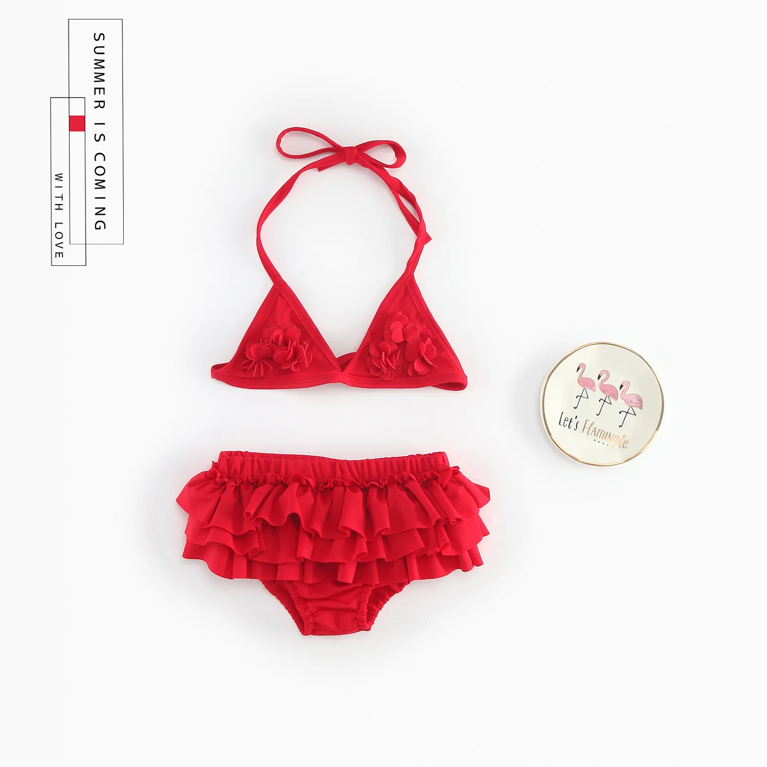 Hot Sale Infant Baby Girl Swimwear Baby Girl Bikini Two Pieces Swimsuit