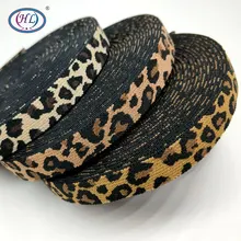 Hl 15mm largura 2 medidores/5 medidores leopard elástico banda acessórios de vestuário diy para fazer bandana