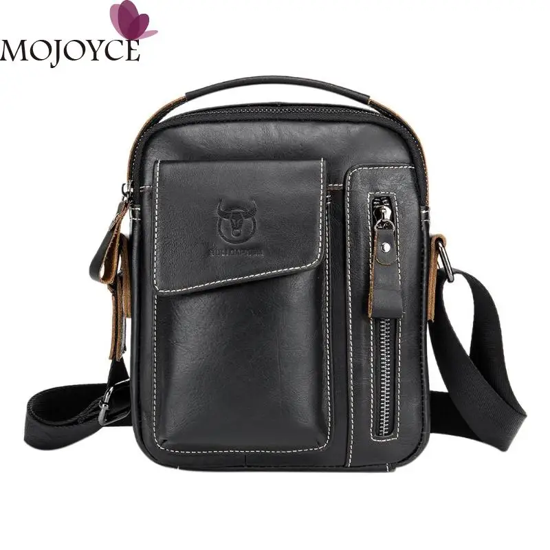 BULLCAPTAIN Genuine Leather Men Messenger Bag Casual Crossbody Bag Business Men&#39;s Handbag Bags ...