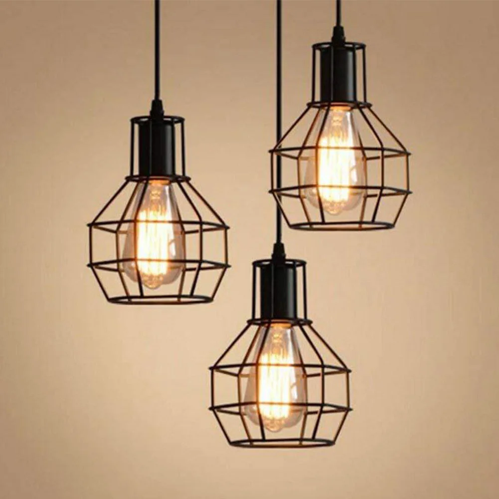 

Accessory Pendant DIY Guard Cage Party Iron Ceiling Home Decor Table Lamp Shade Retro Vintage Bedroom