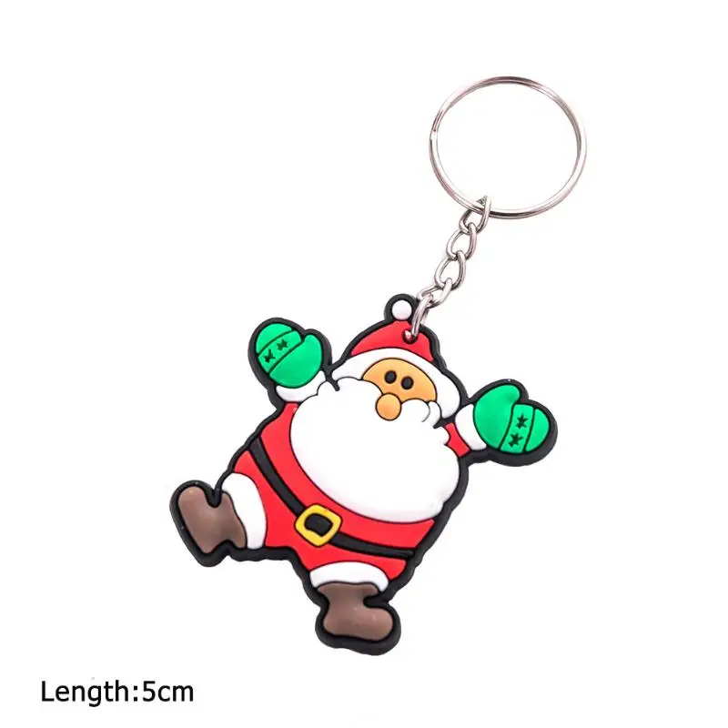 1PC Christmas Tree Ornament Hanging Pendants Gifts Cartoon Santa Claus Snowman Christmas Decora adornos de navidad Keyring Gifts - Цвет: Santa Claus 3