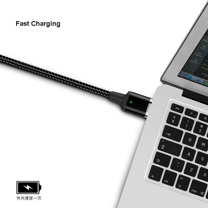 BBSW 5A(Max) Magnetic TYPE-C Cable PD Fast Charging USB-C Cable For Macbook SAMSUNG S9+ Note 8 HUAWEI XIAOMI QC3.0 Quick Charger (8)