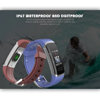 

IP67 Waterproof Fitness Tracker Color Screen Heart Rate Running Sport Step Pedometer Walking Distance Counter for Xiaomi