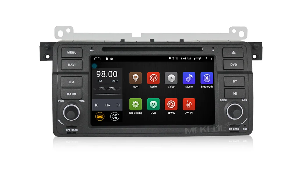 Android 7,1 7 дюймов Автомобильный dvd-плеер для BMW E46/M3 3 серии с Canbus Wifi gps навигация FM радио четырехъядерный 2 Гб ram 4G LTE