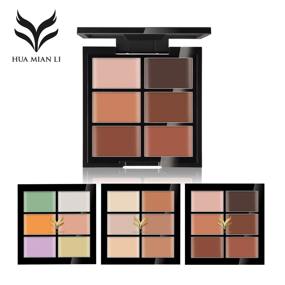 HUAMIANLI Face Concealer Palette Contouring Makeup Cream Conceal Blemish Acne Freckle Pores Waterproof 3D Cosmetics 40 | Красота и