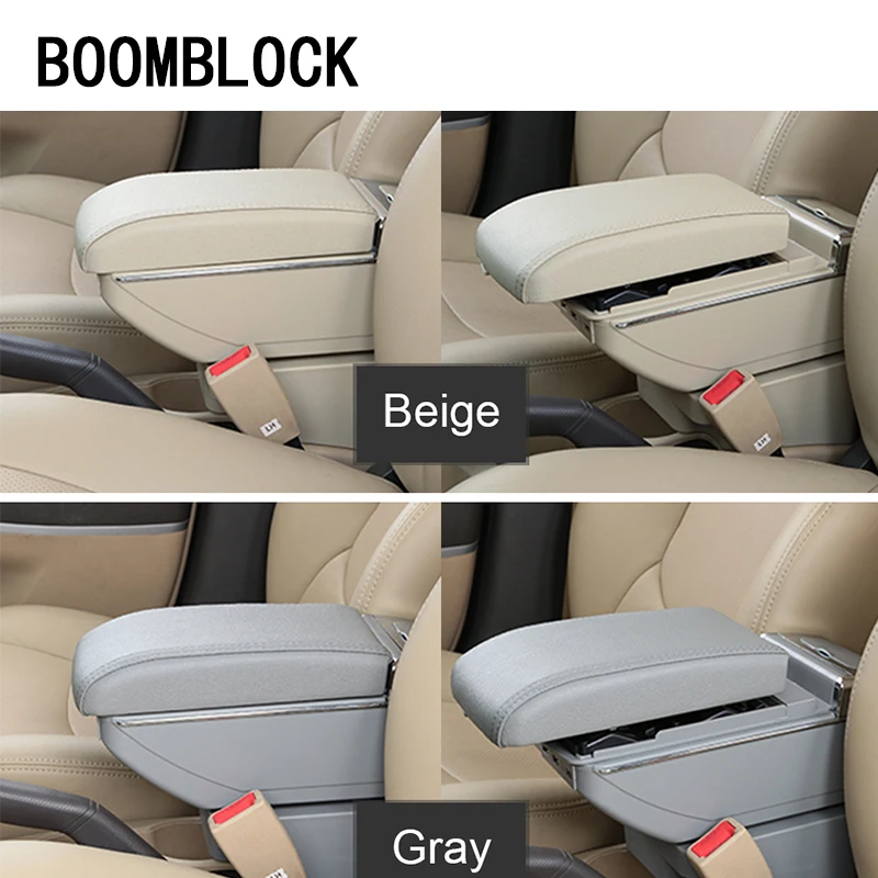 

For Citroen C-Elysee Peugeot 301 2016 2015 2014 2013 armrest box center Storage box with cup holder ashtray interior parts