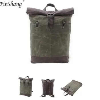 

PinShang Fashion Casual Backpack Large Capacity for Men Boy School Casual Outdoors Batik Canvas Knapsack Backpack Men ZK40