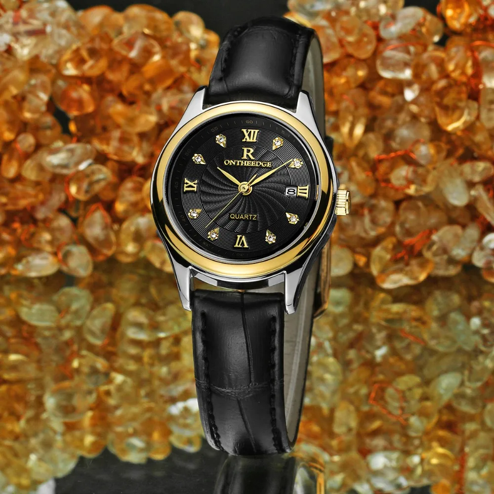 

Ladies Fashion Rhinestone Watch Women Quartz Leather Casual Dress Women Watch Rose Gold Crystal reloje mujer 2018 montre femme