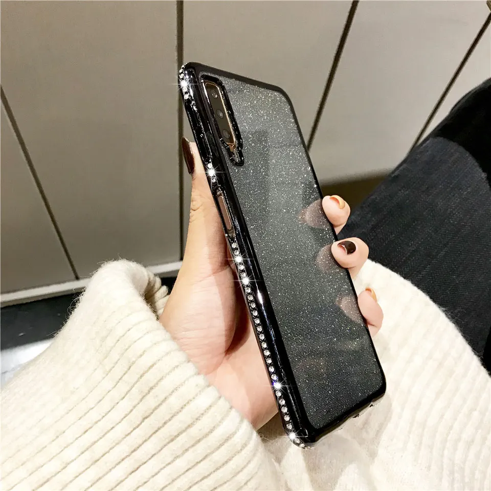Блестящий Алмазный чехол для Samsung Galaxy A30 A40 A50 A70 A10 M10 M20 2019 A7 A6 A8 2018 A520 A5 2017 из ТПУ