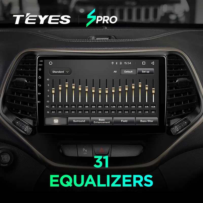 Top TEYES SPRO For Jeep Cherokee 5 KL 2014 2015 2016 2017 2018 Car Radio Multimedia Video Player Navigation GPS Android 8.1 No 2din 2