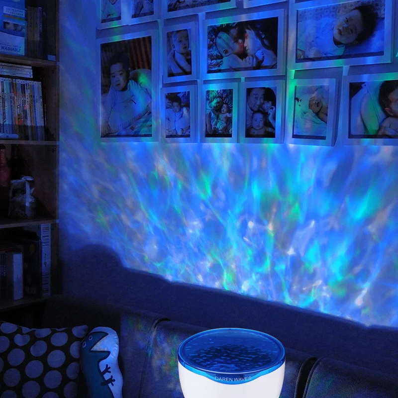 

LED Night Light Starry Sky Ocean Wave Projector with Music MP3 Speaker Novelty Baby Lamp Night Lamp Romantic Gifit for Kids