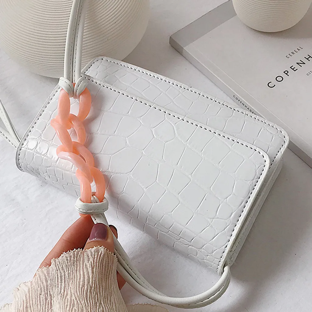 أزياء العلامة التجارية المرأة حقيبة التمساح حقيبة ساعي من الجلد المصقول مصمم سلسلة الكتف Crossbody حقيبة المرأة حقيبة يد Bolso موهير # G8 أزياء العلامة التجارية المرأة حقيبة التمساح حقيبة ساعي من الجلد المصقول مصمم سلسلة الكتف Crossbody حقيبة المرأة حقيبة يد Bolso موهير # G8