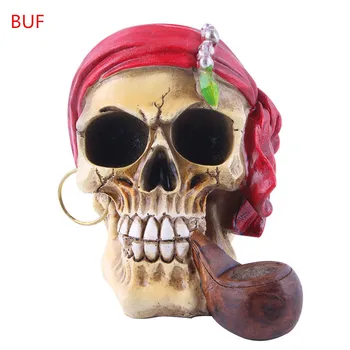 

Modern Resin Skull Replica Statues & Sculptures Ornaments Home Decoration Accessories Creative Skull Ornaments