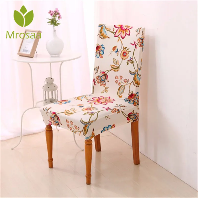 Hot Floral Printing Stretch Chair Covers Elastic Seat Chair Covers for Restaurant Dining Banquet