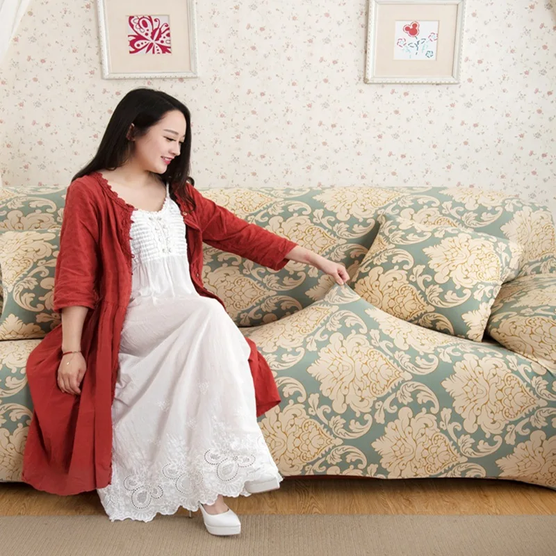 

Modern Russia Elastic sofa cover Anti-wrinkle leather sofa cover Universal cover European sofa towel double seat sofa cushion