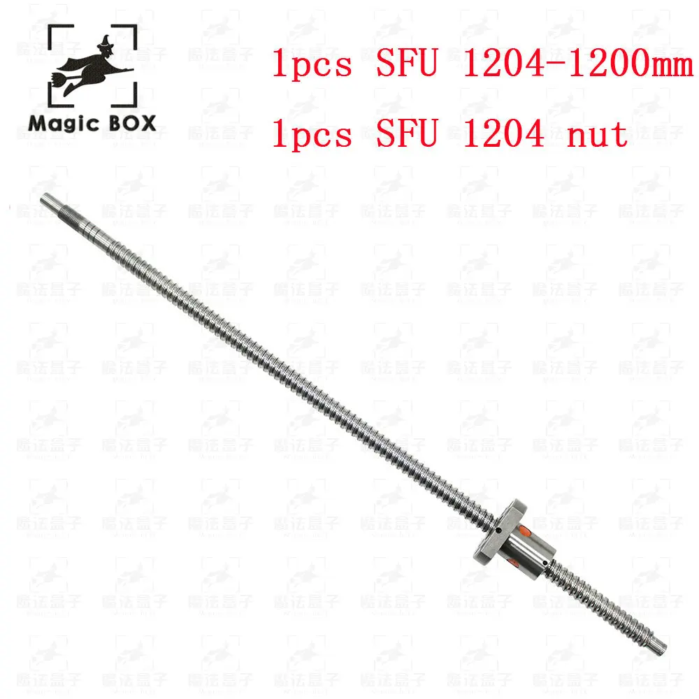

3d printer parts 1204 Ball Screw SFU1204 1200mm Rolled Ballscrew with single Ballnut for CNC parts