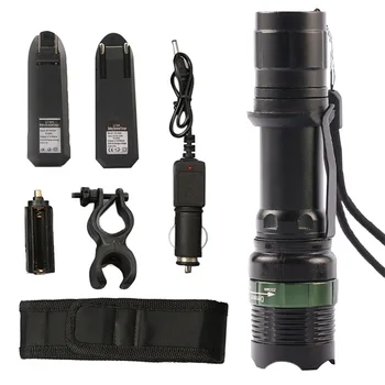 

Lanterna Led XM-L T6 Tactical Flashlight 10000Lumens LED Torch Zoomable LED Light+18650 Battery+charger+holster