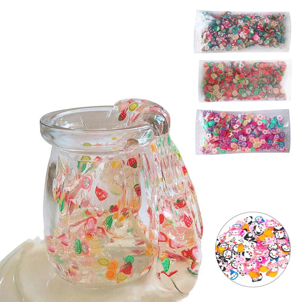 

Clear Slime Fruit Slices Mixed Kawaii Soft Clay DIY Slime Supplies Accessories Crystal Mud Sludge Toys for Kid #K23