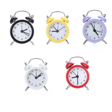 

2018 New Fashoin Clock Twin Bell Silent Alloy Stainless Metal Alarm Clock Super Loud Alarm Sound For Heavy Sleepers Clock L3