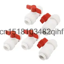 5 шт. Красной Ручкой 24 мм х 24 мм Отверстия Внутренний Диаметр PPR Союза Шаровой кран Адаптер