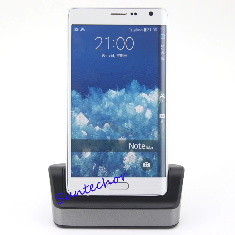 

White Note Edge N9150 Battery Charger Desktop Cradle For Samsung Galaxy Note Edge N915K N915L N915S N915X With Original Logo