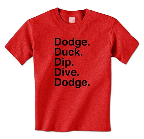 Dodge Утка Dip Погружения и Dodge-Смешно Dodgeball Цитата Стратегии Мужская Футболка |