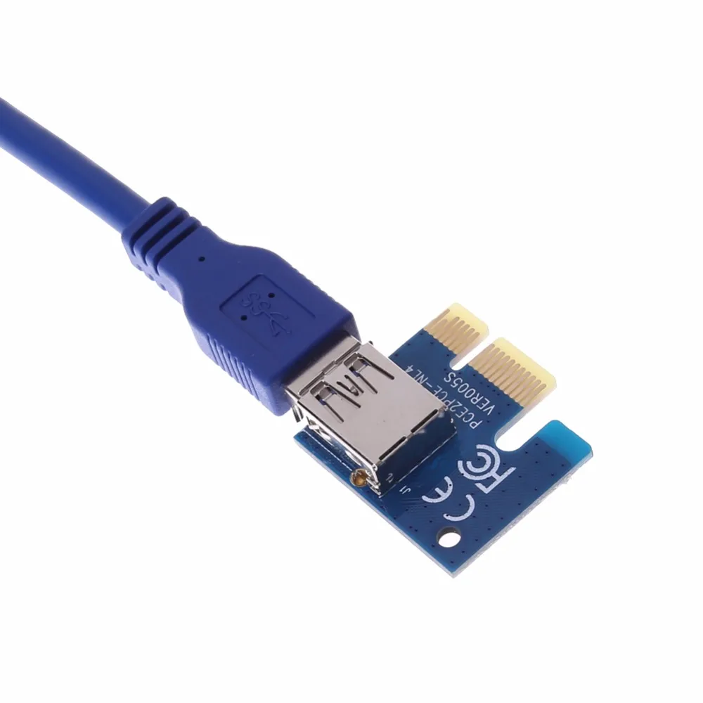 30CM/60CM USB3.0 Cable PCIe PCI-E Express 1X To 16X Riser Card Enhanced Extender USB Riser Adapter Card For BTC Mining Machine