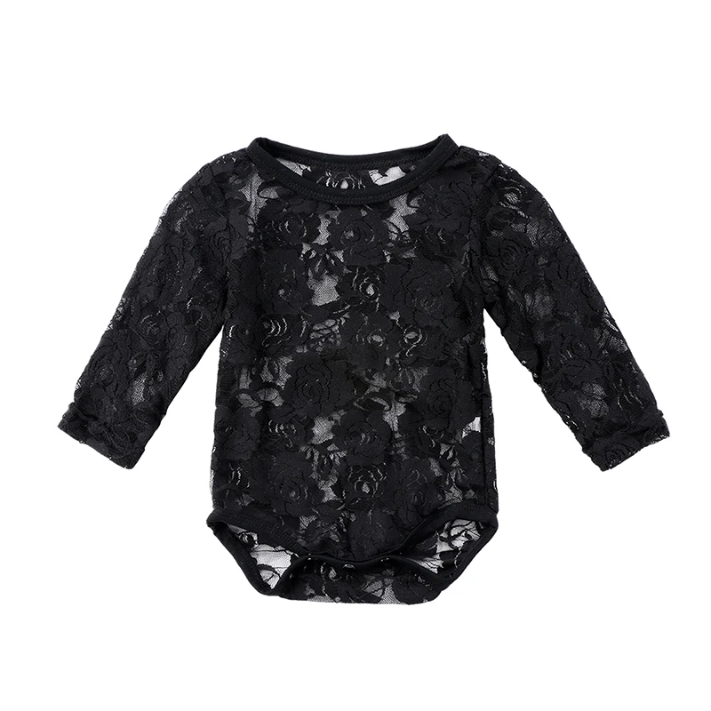 Кружевное боди с длинным рукавом для новорожденных 0 18 месяцев|baby girls lace bodysuit|bodysuit